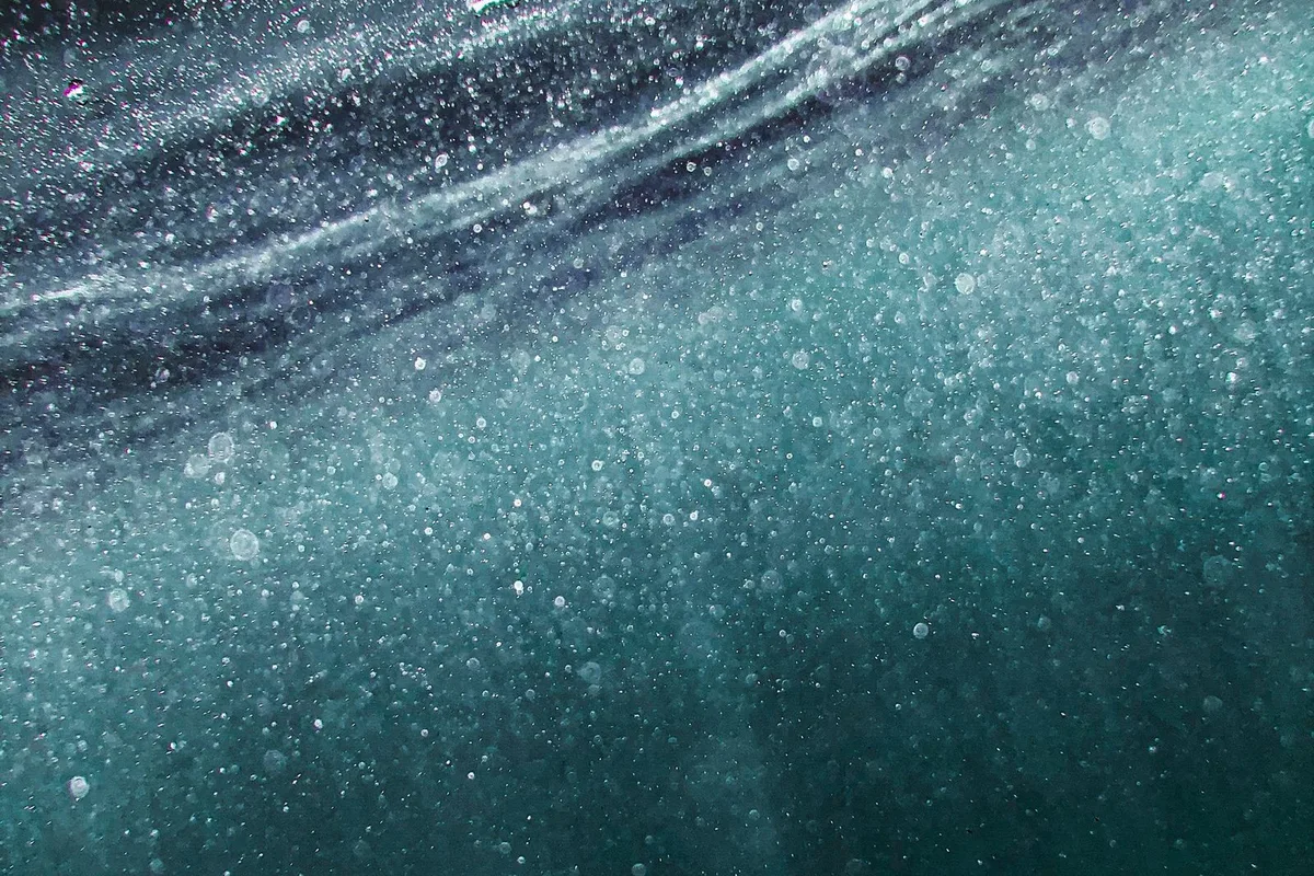 Deep dark ocean water representing Davy Jones Locker, the bottom of the sea